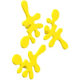 Frost Mini Camouflage kroksett, gul. Veggmontert.