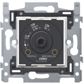 Dimmer, roterende potensiometer, universal, 3 - 300 W, 2-leder
