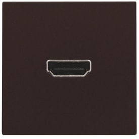 Niko HDMI udtag med terminaler for ledningsmontering, brun