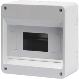 Gruppetavle 8 modul, grå uden Låge, IP40