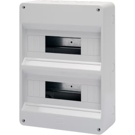 Gruppetavle 2x12 modul, grå uden låge, IP40