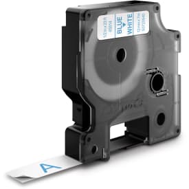 DYMO® Standard D1-tape, 12 mm, blå på hvit