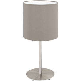 Eglo Pasteri bordlampe, E27, Ø180 H400, taupe