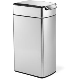 Smal touch spand, 40 L, enkelt beholder, børstet stål