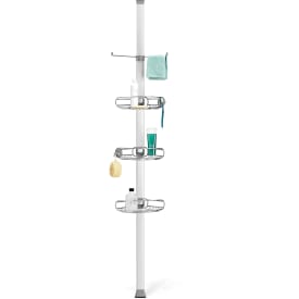 Shower caddy, teleskop, mat rustfri stål