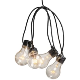 Konstsmide udendørs lyskæde, 5 ravfarvede pærer