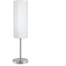 Troy 3 Bordlampe E27, Ø105, børstet stål