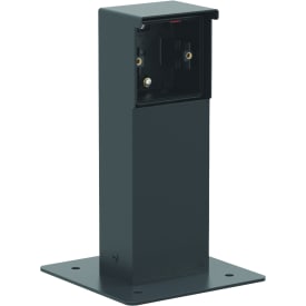 Hydro stikkontaktsøjle med 1 modul inklusiv flange, sort