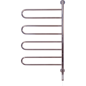 Kriss Curvo håndklædetørrer, el, 54,5x102,5 cm, poleret rustfrit stål