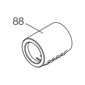 VOLA Dyse, hylster komplet Krom 16