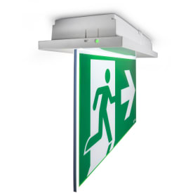 Perspex Piktogram NexiTech PN/BL, pil ned/blank