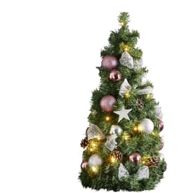Star Trading Noel Juletræ med Rosa Pynt Og LED lys