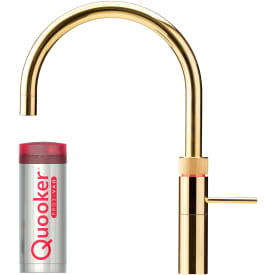 Quooker Fusion Round Pro3 køkkenarmatur, kogende vand, messing