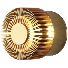 Konstsmide Monza væglampe Power LED 3W, Guldfarvet aluminium