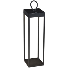 Konstsmide Ravello lanterne USB 50 cm i sort med lysdæmper