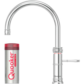 Quooker Classic Fusion Round kjøkkenkran, med PRO3 beholder, krom