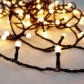 12 stk Veli Line Snebær lyskæde, hvide lys, 100 lys