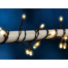 12 stk Veli Line udendørs lyskæde, batteri, varmhvid lys, 13,5 meter