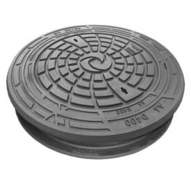 Ulefos NV A6 betäckning/lock, rund, teleskopisk, D400, gråjärn
