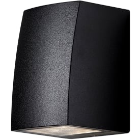 Væglampe ASK udendørs, sort, downlight