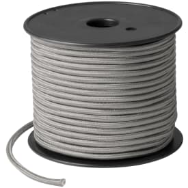 Stofledning 50 meter, på rulle, 2x0,75 mm², 70°, lysegrå