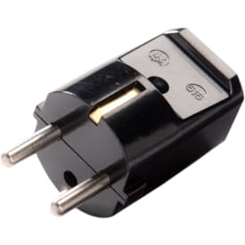 50 stk Schuko-plugg M/J, svart