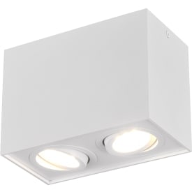 Trio Lighting Biscuit påbygningsspot, 2 spots, hvid