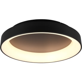 Trio Lighting Girona plafond, sort, Ø60 cm