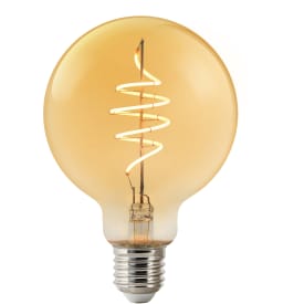 Nordlux Smart Deko E27 globepære, ravfarget, Ø20 cm