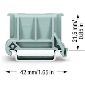 10 stk Vinklet DIN-skinneholder komb.m/monteringsh. 221-500/222-500