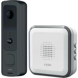 Foss Fesh Smart dørklokke med video, wifi, svart/hvit