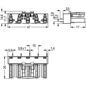 25 stk Winsta Monteringsholder 2- til 5-polet, sort