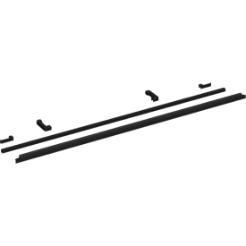 Dansani Match gulvprofilkit, væg og dør, mat sort, 2 stk.