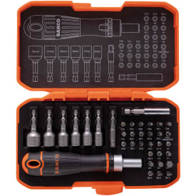Bahco bitssæt, 36 dele med skraldeskruetrækker