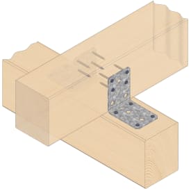 Vinkelbeslag V1, 89 x 89 x 65 x 2,5 mm, FZB, 50 stk.