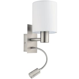 Pasteri Væg L150 hvid, E27;Led, 40W;3,5W