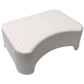 Cinderella fotskammel, sklisikker overflate, 325x225x118 mm, hvit