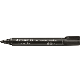 Marker permanent rund spids i sort - 2 mm