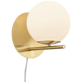 Trio Lighting Pure vägglampa, mässing