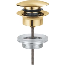 Grohe bunnventil, push-open, børstet messing