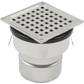 Justerbart boligafløb square-gulv: beton/fliser-ramme: 145x145mm