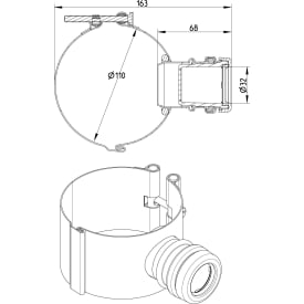 110 x 40/32 mm BLÜCHER indskæringsmanchet