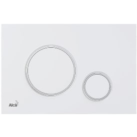 Alca M776 Thin betjeningsplade, mat hvid/krom