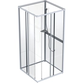Contura Shower Next NKH duschkabin överdel, skjutdörr, 90x90 cm, mönstrad styren
