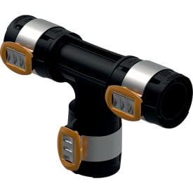 FLOWFIT tee 63 mm PPSU sort
