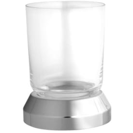 Iris glasholder bordmodel forkromet