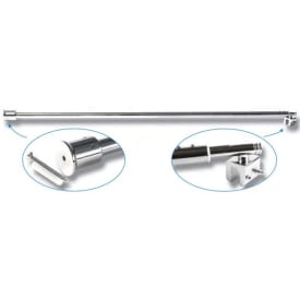 Van Der P dusjforhengstang, til glasvæg 97-115 cm, rustfritt stål