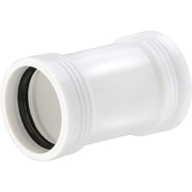 Wavin Wafix dobbeltmuffe, Ø32mm, plast, hvid