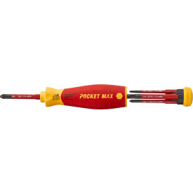 Wiha PocketMax® skruetrækker 1000 V, bitmagasin med 4 slimbits