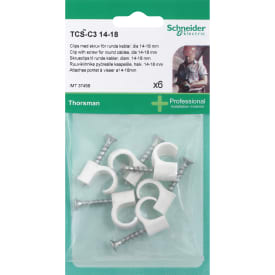 Schneider TCS-C3 skruvklammer, 14-18 mm, vit, 6 st